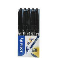 Pilot FriXion Rollerball Pen Black Medium 0.7 mm Refillable Pack of 5