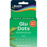 Bostik Glue Dots Roll Extra Strong Removable Clear Pack of 200