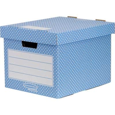 Bankers Box Style FastFold Archive Boxes Blue 292(H) x 335(W) x 404(D) mm Pack of 4