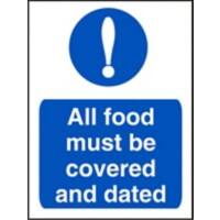 Catering Sign Covered And Dated Vinyl 20 x 15 cm
