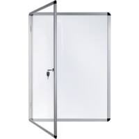 Bi-Office Enclore Indoor Lockable Notice Board Magnetic 6 x A4 Wall Mounted Lacquered Steel 72 (W) x 67.4 (H) cm White