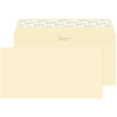 Premium Business Envelopes Plain DL 220 (W) x 110 (H) mm Adhesive Strip Cream 120 gsm Pack of 500