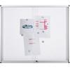 Bi-Office Exhibit Indoor Lockable Notice Board Magnetic 18 x A4 Wall Mounted 132.4 (W) x 96.7 (H) cm White