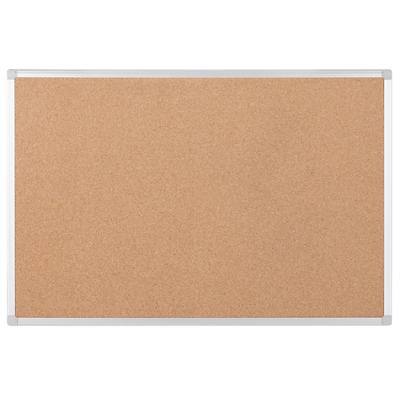 Bi-Office Earth Notice Board Non Magnetic Wall Mounted Cork 120 (W) x 180 (H) cm Wood Brown
