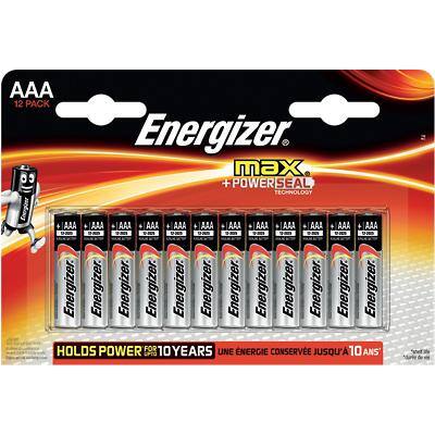 Energizer Batteries Max AAA 12 Pieces