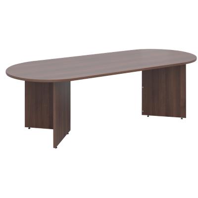 Dams International Rectangular Boardroom Table with Walnut Coloured MFC Top and Walnut Coloured Frame EB24W 2400 x 1000 x 725 mm