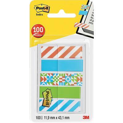 Post-it Index Flags 11.9 x 43.2 mm Geos Assorted 20 Strips