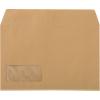 Exacompta Envelopes 145 x 220mm Self Seal Window 90gsm Brown Pack of 1000