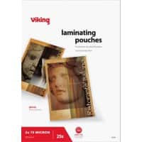 Viking Laminating Pouch A3 Glossy 75 microns (2 x 75) Transparent Pack 25
