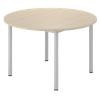 Circle Desk with Beech Coloured MFC Top and White Frame Optima G 1200 x 1200 x 720 mm