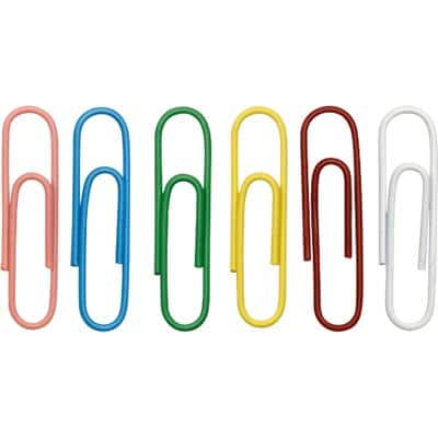 Viking Paper Clips Round 33mm Assorted Pack of 500