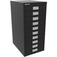 Bisley Steel Multi Drawer Cabinet 10 Drawers 279 x 380 x 590 mm Black
