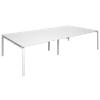 Dams International Rectangular Boardroom Table with White MFC & Aluminium Top and White Frame EBT3216-WH-WH 3200 x 1600 x 725 mm
