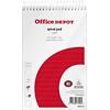 Office Depot Notepad Special format Ruled Spiral Bound Paper Soft Cover White Perforated 160 Pages Pack of 10