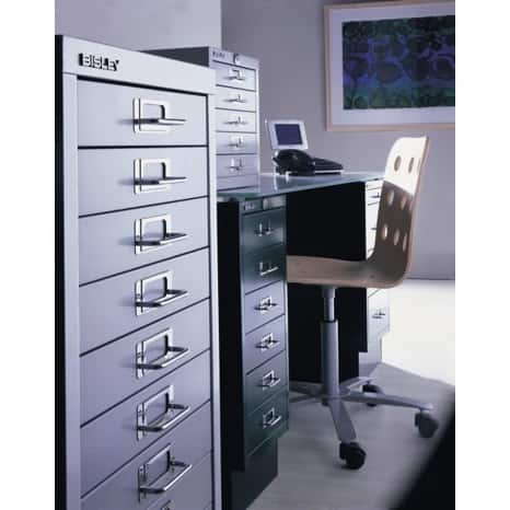 Bisley Steel Multi Drawer Cabinet 10 Drawers Blue 279 x 380 x 590
