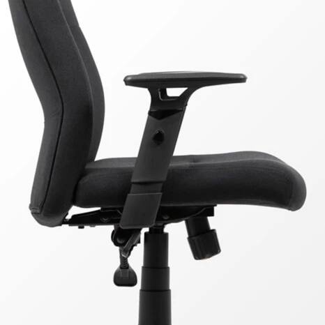 Realspace Stanley Office Chair Knee Tilt Fabric Height Adjustable Armrest and Seat Black 110 kg 675 x 680 x 1 075 mm