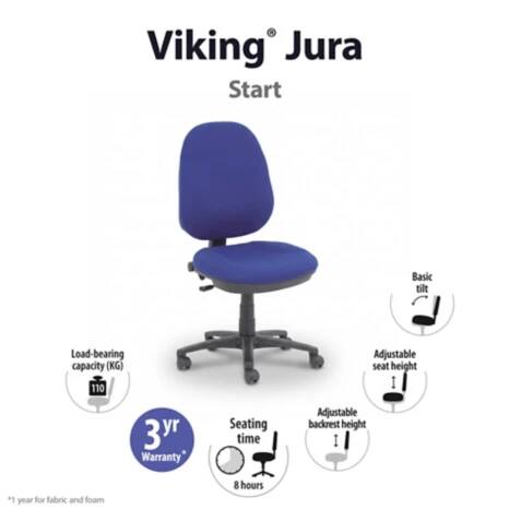 Viking Realspace Jura Office Chair Basic Tilt Fabric Optional