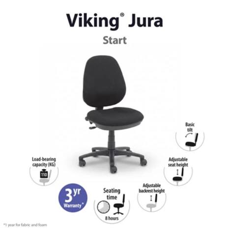 Viking Realspace Jura Office Chair Basic Tilt Fabric Optional