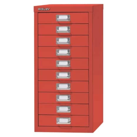 Bisley Steel Multi Drawer Cabinet 10 Drawers 279 x 380 x 590 mm