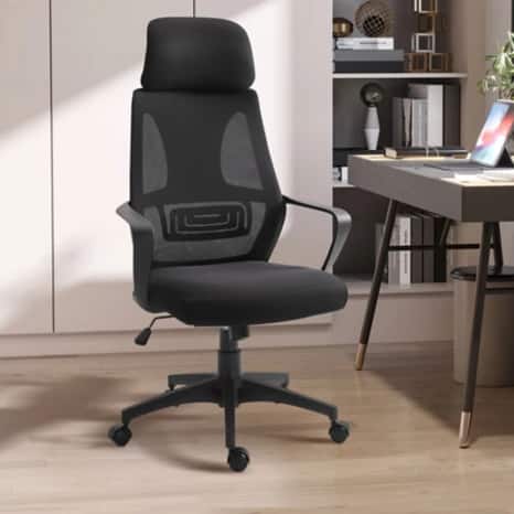 Vinsetto Office Chair Fixed Armrest Black 120 kg 921-225V70 605 x