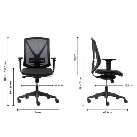 Viking Realspace Karl Operator Chair Synchro Tilt Mesh Height