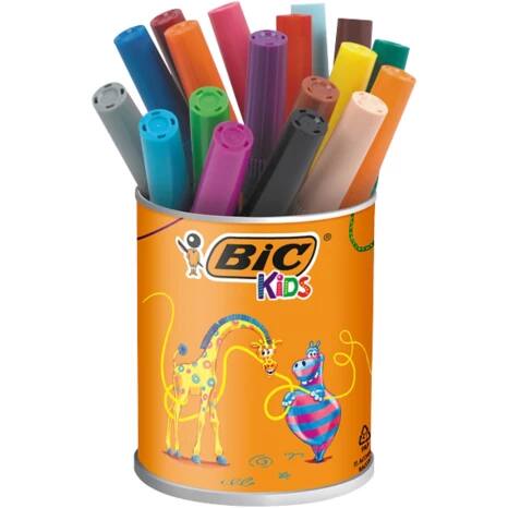 Bic Kids Viltstift Visacolor XL Ecolutions 18 Stiften In Een Metalen Pot