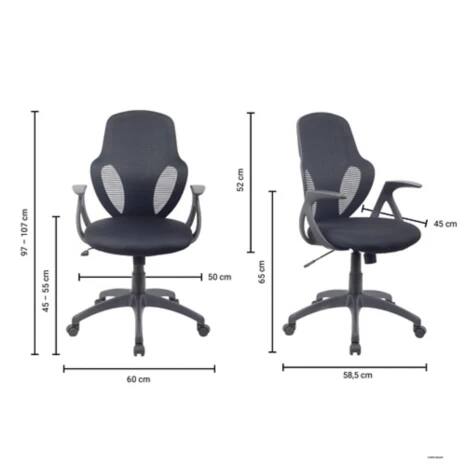 Viking Realspace Austin Office Chair Basic Tilt Mesh, Fabric Fixed