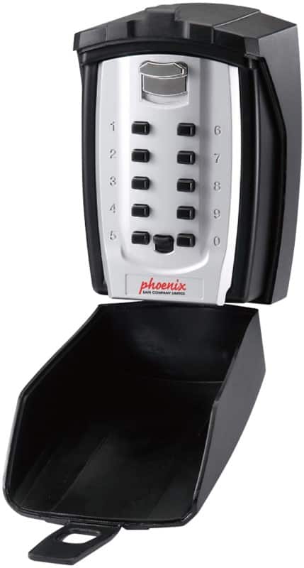 Phoenix Key Safe with Combination Lock & Weatherproof Cover KS0003C 0.18L 140 x 95 x 70 mm Black