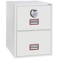 Phoenix World Class Vertical Fire File Filing Cabinet with Electronic lock 49 L FS2252E White
