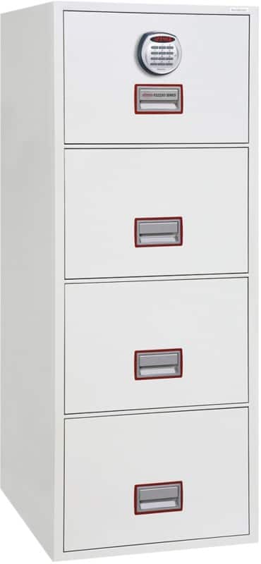 Phoenix World Class Vertical Fire File Filing Cabinet Electronic lock 49 L FS2254E White
