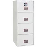 Phoenix World Class Vertical Fire File Filing Cabinet with Electronic lock 49 L FS2254E White