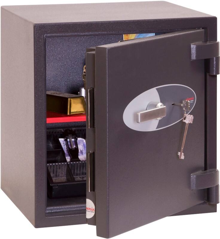 Phoenix Mercury Security Safe with Key Lock HS2051K 56L 550 x 520 x 500 mm Grey