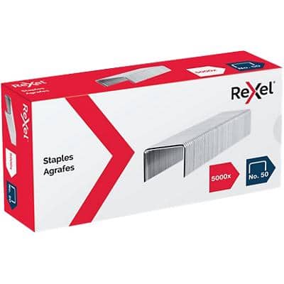 Rexel Supreme No.50 Staples 2115683 5 mm Galvanized Pack of 5000