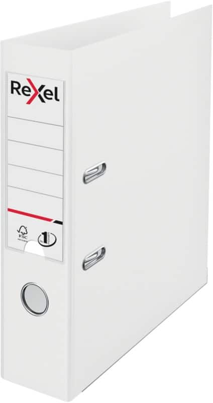 Rexel No.1 Choices Wide Lever Arch File A4 72 mm White 2 Rings 2115502 Polypropylene Smooth Portrait