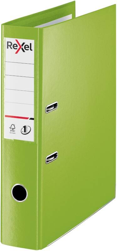 Rexel No.1 Choices Wide Lever Arch File A4, Foolscap 72 mm Green 2 Rings 2115514 Polypropylene Smooth Portrait
