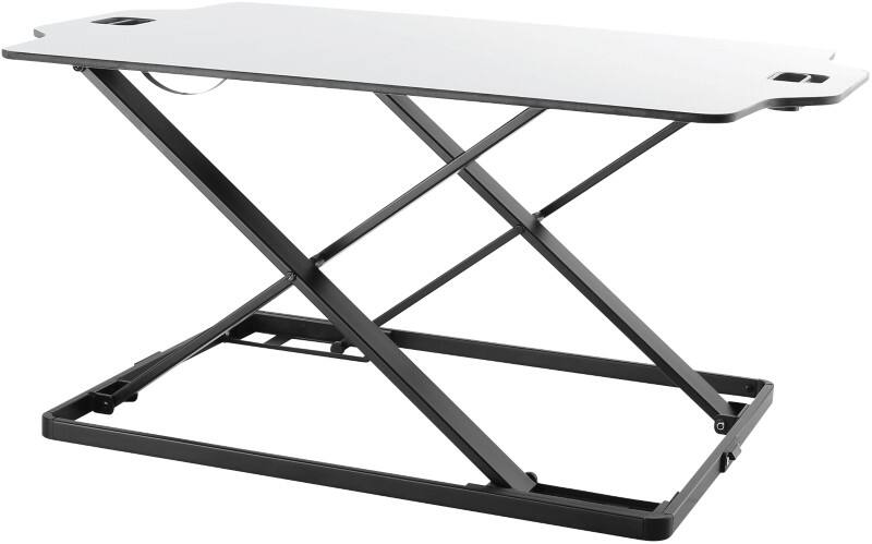 ProperAV Ultra Slim Height Adjustable Sit Stand Workstation 795 (W) x 540 (D) x 400 (H) mm Steel