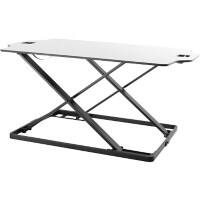 ProperAV Ultra Slim Sit Stand Workstation Height Adjustable 795 x 540 x 400 mm Black, White