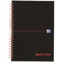 OXFORD Notebook Black n' Red A4 Ruled Spiral Bound Cardboard Hardback Black, Red 140 Pages 70 Sheets Pack of 7