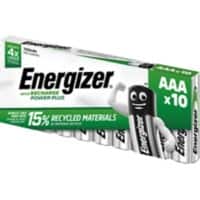 Energizer AAA Rechargeable Batteries Power Plus HR03 700mAh NiMH 1.2V Pack of 10
