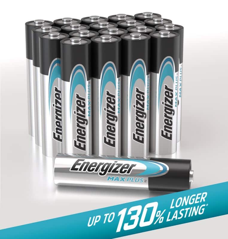 Energizer AAA Alkaline Batteries Max Plus LR03 1.5V Pack of 20