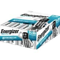 Energizer D Alkaline Batteries Max Plus LR20 1.5V Pack of 20