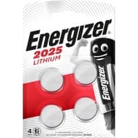 Energizer Button Cell Batteries CR2025 3V Lithium Pack of 4
