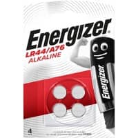 Energizer Button Cell Batteries LR44 1.5V Alkaline Pack of 4