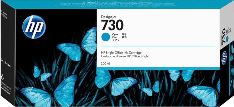 HP 730 Original Ink Cartridge P2V68A Cyan