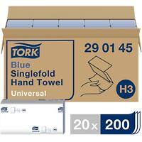 Tork Hand Towels C-fold Blue 1 Ply 290145 Pack of 20 of 200 Sheets