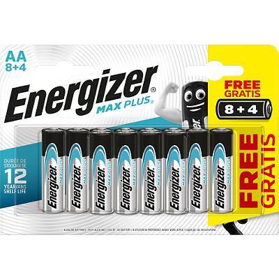 Energizer AA Alkaline Batteries Max Plus LR6 1.5V Pack of 12