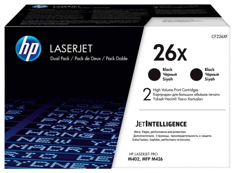 HP 26X Original Toner Cartridge CF226XD Black Pack of 2 Duopack
