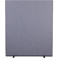 Freestanding Screen Fabric Wrapped 1500 x 1800 mm Grey