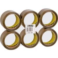 Scotch Packaging Tape Box Sealing Tape Brown 50 mm (W) x 66 m (L) PP (Polypropylene) 371 Pack of 6