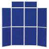 Freestanding Display Stand with 8 Panels Nyloop Fabric Foldaway 619 x 316 mm Blue